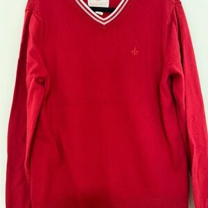 Red Camel Red V-Neck Shirt with Classic Fit and Smooth Knit